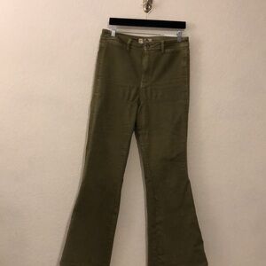 We The Free Green Boot Cut Pants with Durable Fabric
